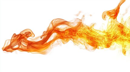 Fototapeta premium A flame with a broad, rounded base that narrows into a sharp