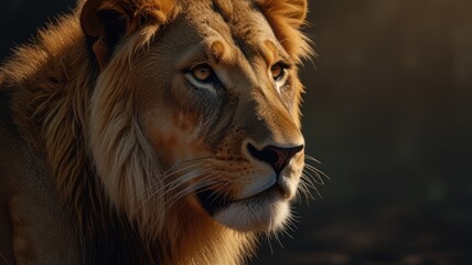 Fototapeta premium Majestic Lion Portrait