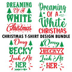 Christmas t-shirt design bundle  , Custom, merry Christmas, holiday, typography, winter, Christmas t-shirt design