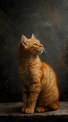 Orange Tabby Cat Portrait: A Close-Up Look at a Feline Friend