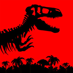 skull of massive carnivorous theropod that lived during the late Cretaceous period