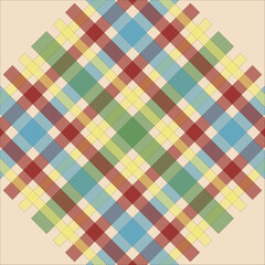 Stewart Hunting Weathered Scottish Tartan Plaid Pattern Fabric Swatch