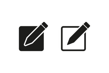 Edit pen icon set vector. Document edit pencil symbol.
