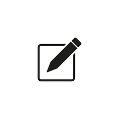 Edit pen line icon isolated on transparent background.