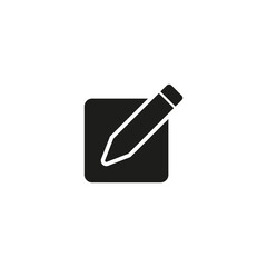 Edit pen icon isolated on transparent background.