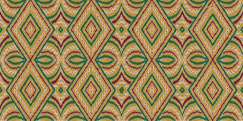 uzbekistan ikat silk fabric diamond pattern texture background