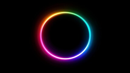 Colorful glowing circular design on a black background