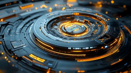 Futuristic and Technological Circular Interface