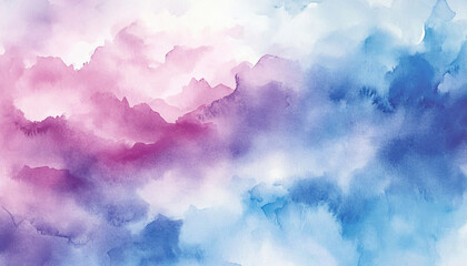 Soft, hand-painted watercolor strokes in calming blues, pinks, and purples, blending seamlessly into one another