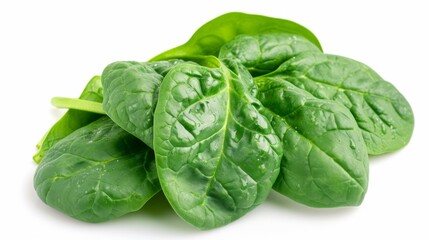 Obraz premium Fresh Spinach Leaves: Green and Healthy