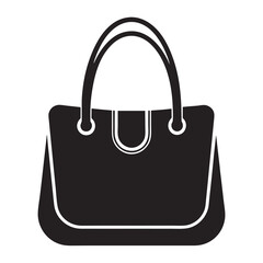 Female bag silhouette vector line art