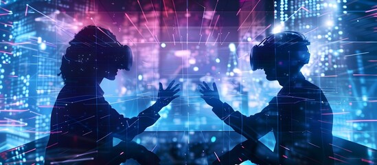Virtual Meeting of Humans and AIs in Quantum Enhanced Virtual Reality Environment
