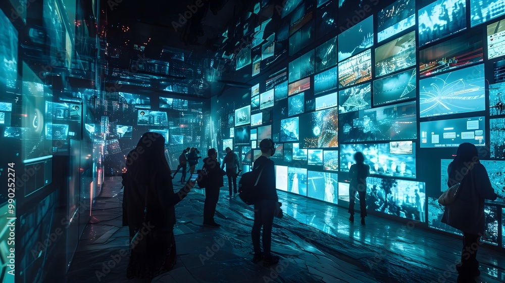 Poster quantum powered interactive art installation with real time viewer engagement