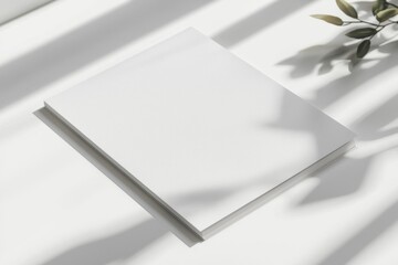 Paper A4 Mockup on White Background created with Generative AI
