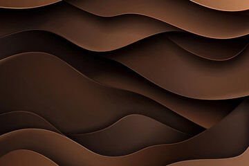 Obraz premium Dark paper waves abstract banner design. Elegant wavy vector background