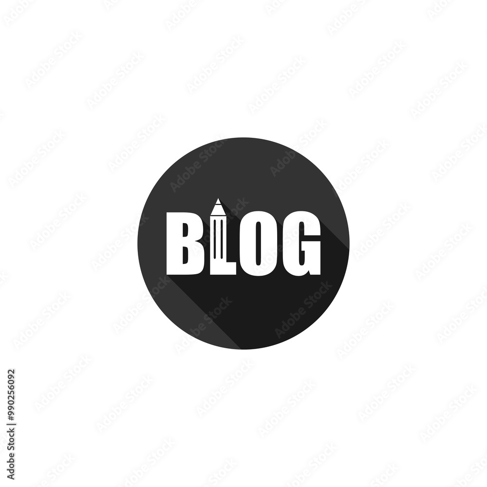 Poster blog icon isolated on transparent background
