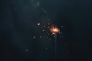 sparklers on a dark background