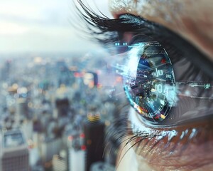 Bionic Eye Displaying Real Time Augmented Language Translations for Global Traveler on City Skyline View