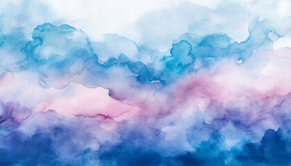 Soft, hand-painted watercolor strokes in calming blues, pinks, and purples, blending seamlessly into one another