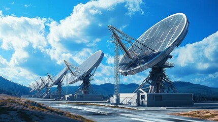 Majestic Array of Radio Telescopes in the Mountains