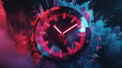 Dynamic social media post with high-contrast visuals and a countdown timer for an event or sale