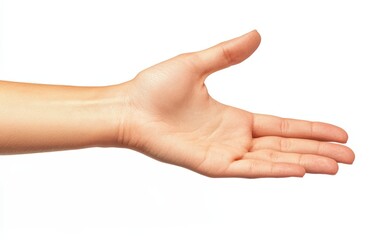 hand  on white background 