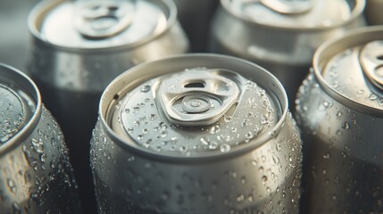Soda Cans Close Up