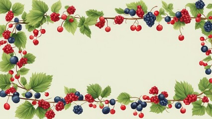 bright berries, illustration, background