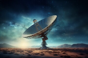 Exploring the space: sky-pointing radio telescope. An astronomical instrument for receiving radio emissions from celestial objects and studying their characteristics