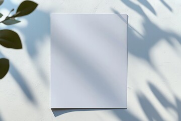Paper A4 Mockup on White Background created with Generative AI