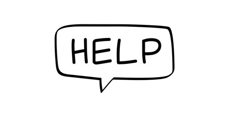 help - text in a speech bubble