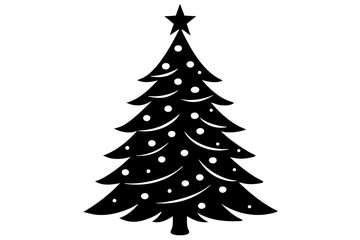 Christmas tree on white background.