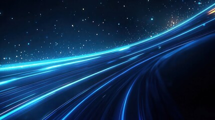 Blue light streak futuristic looping animation footage video background