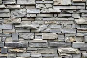 Obraz premium Rustic gray brick wall texture with natural variations