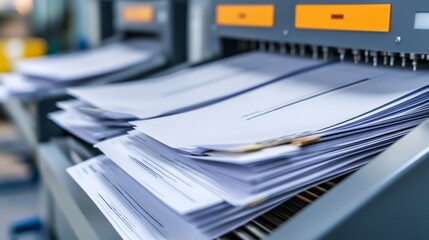 Stacks of Office Documents and Files in Filing Cabinets