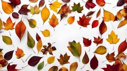 Fototapeta premium multicolored fallen leaf