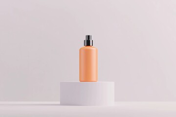 Detailed 3D Graphic of a Unique Cosmetic Label Design for Packaging on White Mockup