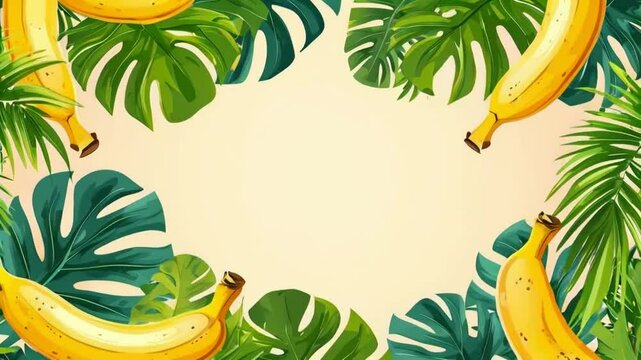 adorable background design with tropical palm and banana leaves, can be used as background, wallpaper
By Kanea