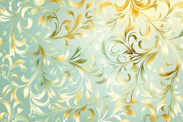 Seamless wallpaper with floral ornament with leafs and flowers for vintage design, 