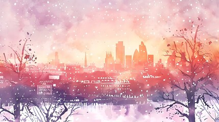Obraz premium abstract city skyline