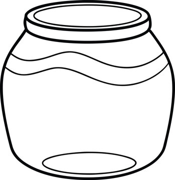 recommend clip art: Jar bottle line art, mason glass jar outline vector illustration