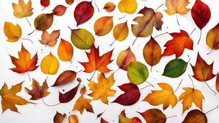 Fototapeta premium multicolored fallen leaf