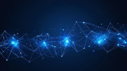 Vibrant Blue Interconnected Network Illustration