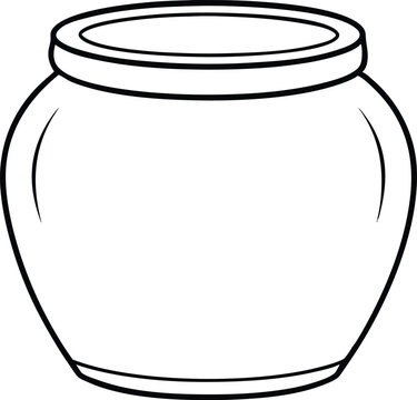 recommend clip art: Jar bottle line art, mason glass jar outline vector illustration