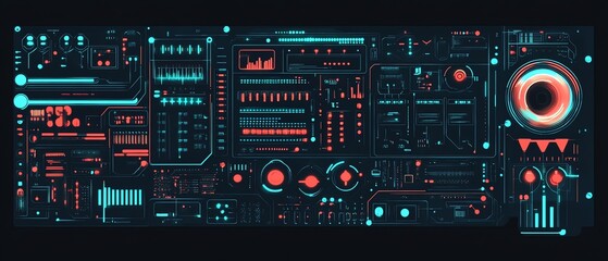 Obraz premium Futuristic digital interface design