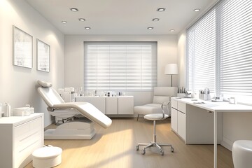 Medical Office Interior with Comfortable Chair and Desk