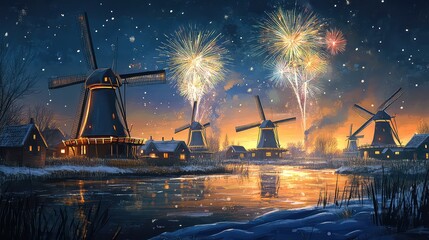 New Year's Eve Celebrations in Major Cities Around the World, Generative AI