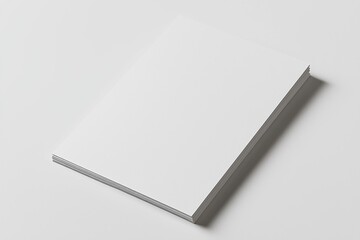 Paper A4 Mockup on White Background created with Generative AI