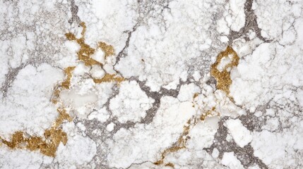 White Marble Texture With Grey and Gold Veins - Natural Stone Background