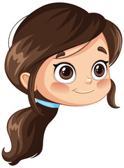 Smiling Girl with Brown Hair